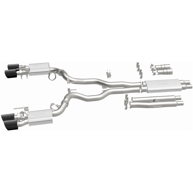 Load image into Gallery viewer, MagnaFlow 2024-2025 Ford Mustang Dark Horse XMOD Series Carbon Fiber Cat-Back Performance Exhaust System
