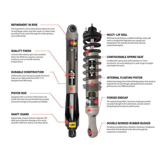 Old Man Emu - 4102K - MT64 Kit FR 2 In/0-330 Lb RR 2 In/0 Lb